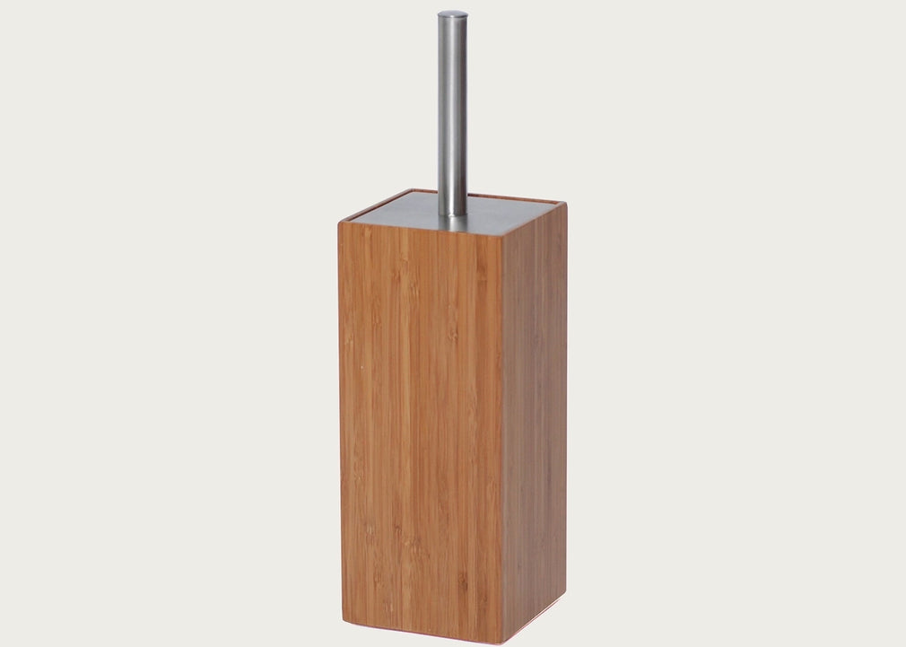 Wooden Toilet Brush and Holder Bamboo