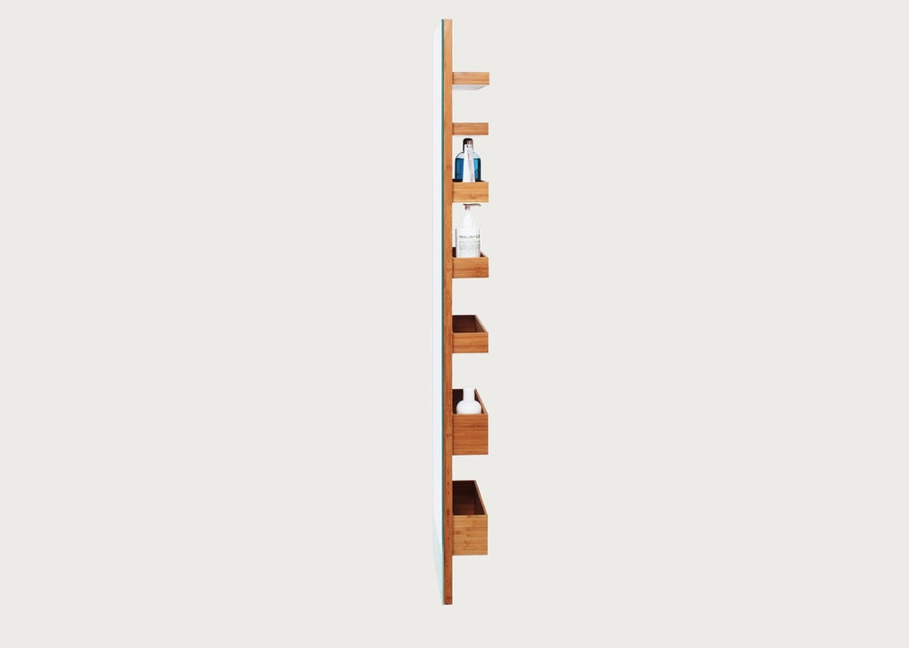 Revolving Wall Storage Cabinet Bamboo