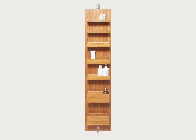 Revolving Wall Storage Cabinet Bamboo