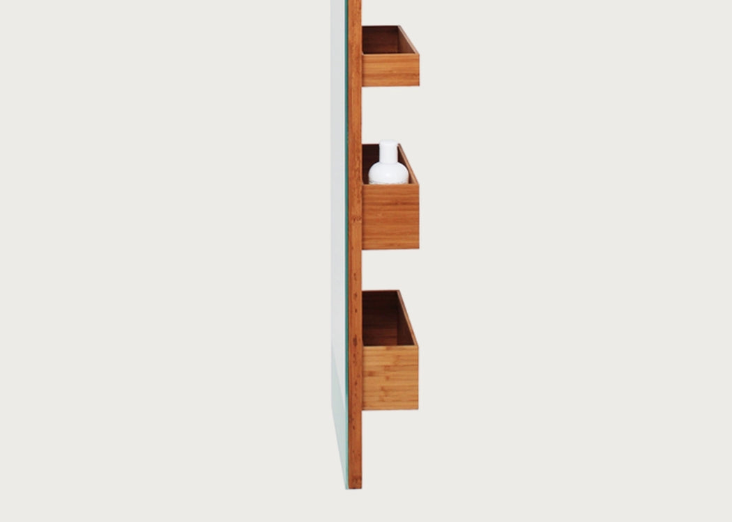 Revolving Wall Storage Cabinet Bamboo