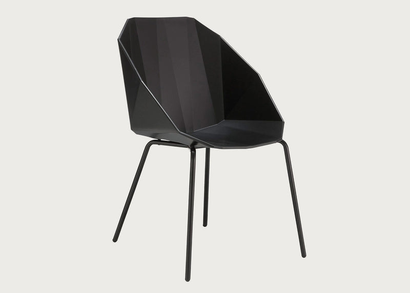 Rocher Dining Chair Black/Black Legs