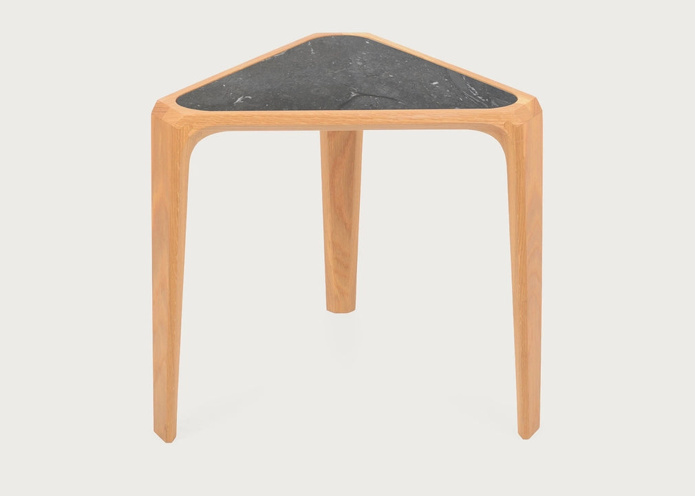 Mary's Side Table Oak / Black Marble