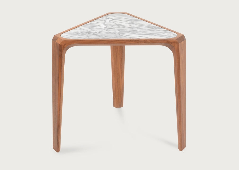 Mary's Side Table Walnut / White Marble