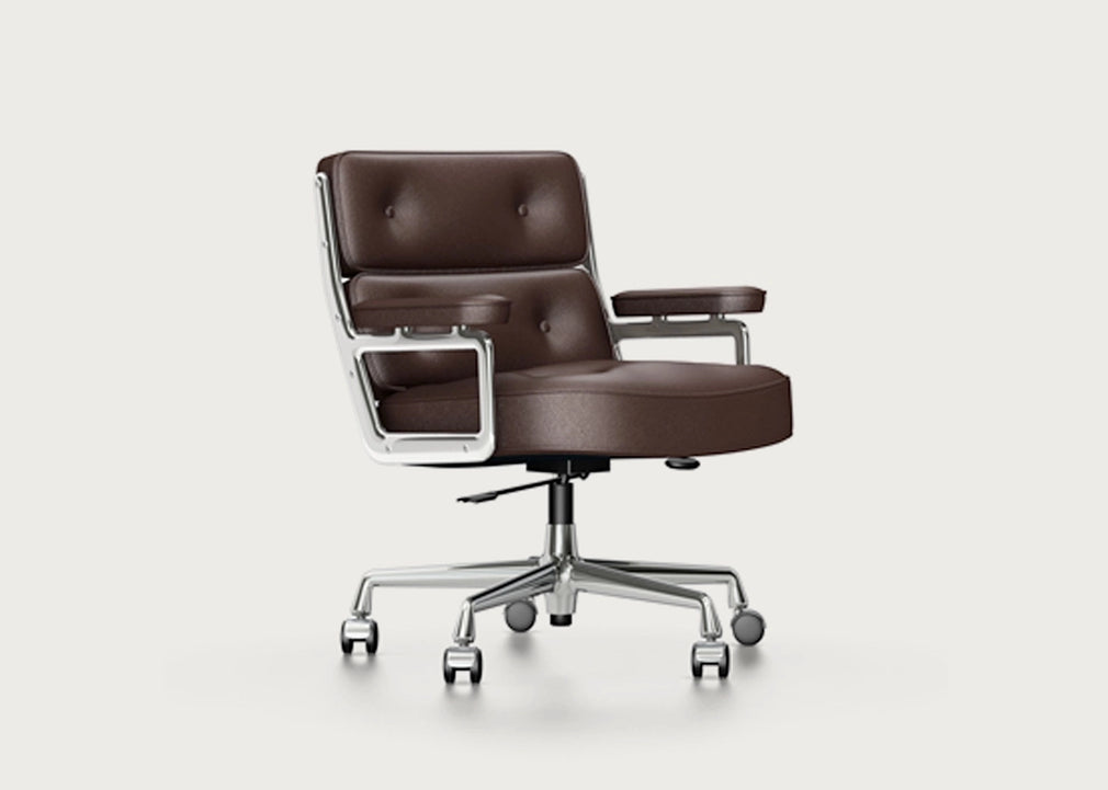 Eames ES 104 Lobby Chair Marron Leather