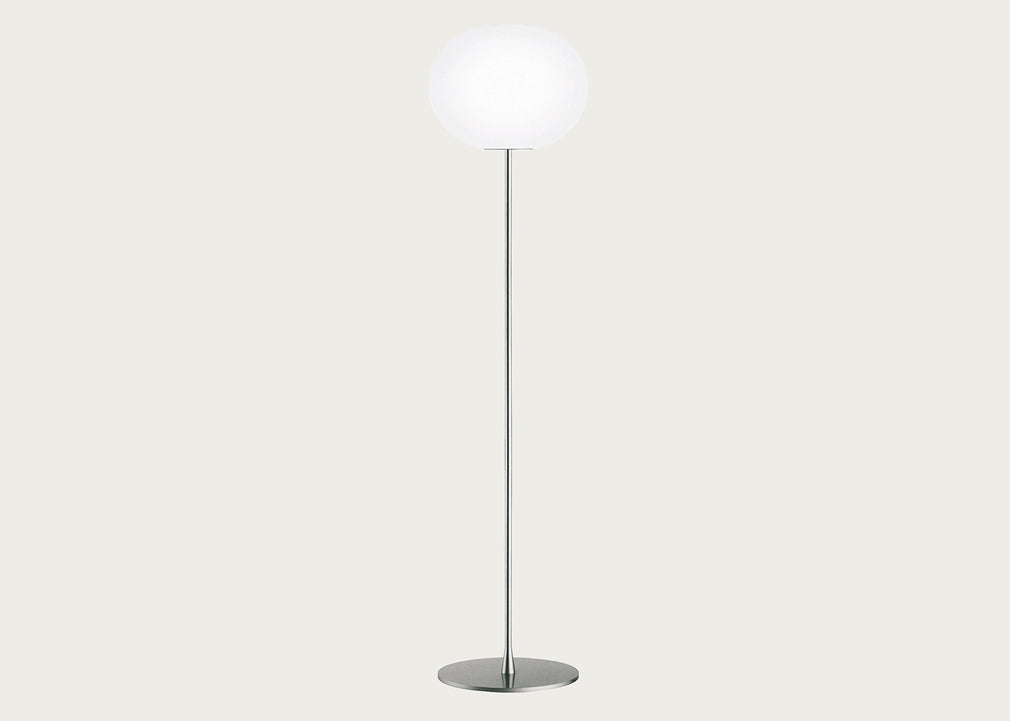 Glo Ball Floor Lamp Silver / Medium