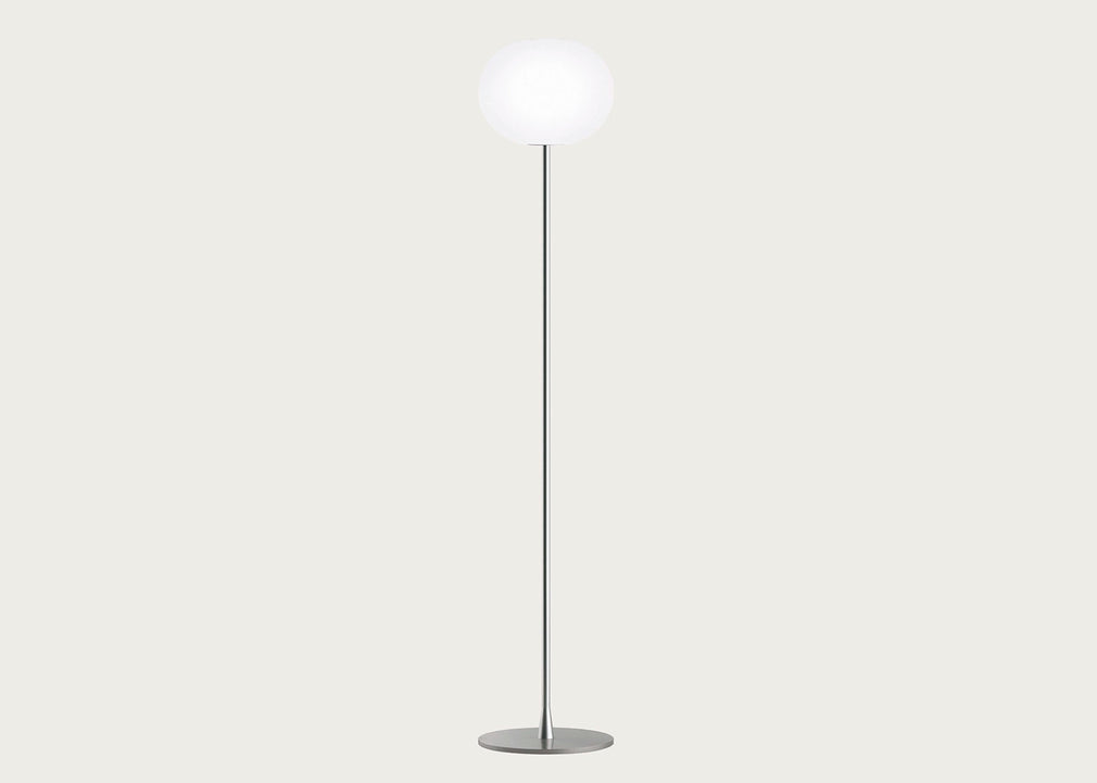 Glo Ball Floor Lamp Silver / Large
