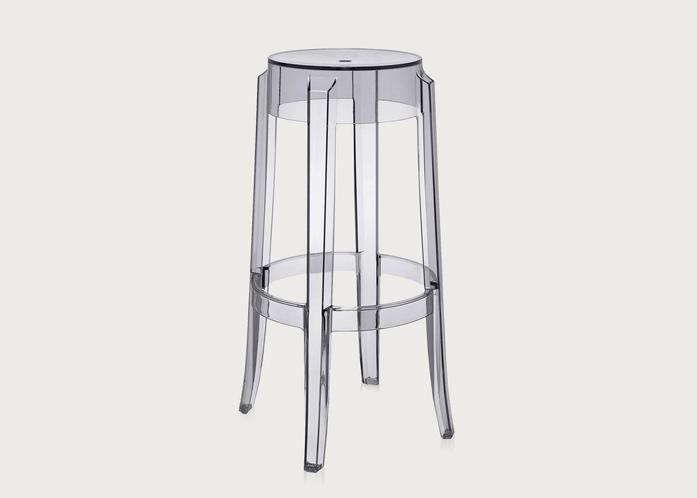 Charles Ghost Bar Stool Smoke Grey