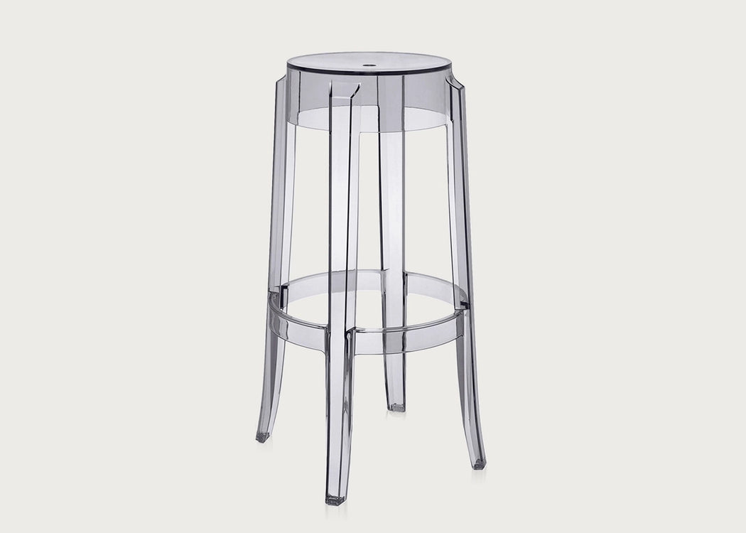 Charles Ghost Bar Stool Smoke Grey