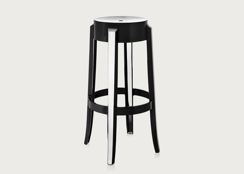 Charles Ghost Bar Stool Black
