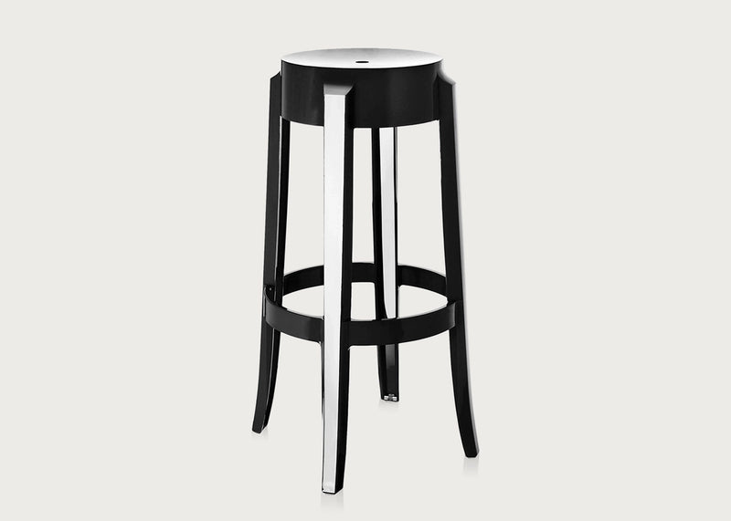 Charles Ghost Bar Stool Black