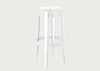 Charles Ghost Bar Stool White
