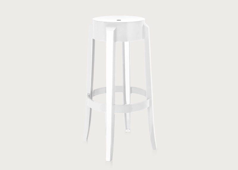 Charles Ghost Bar Stool White