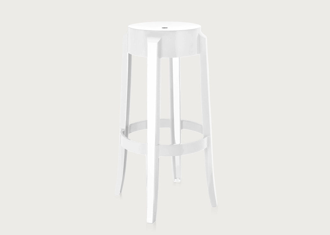 Charles Ghost Bar Stool White