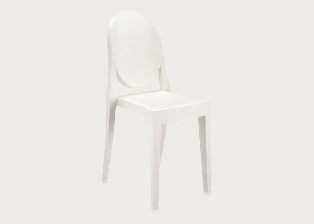 Victoria Ghost Chair Solid White