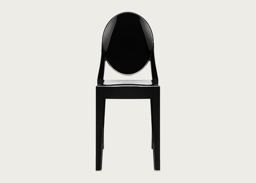 Victoria Ghost Chair Solid Black *Min 2 Chairs*