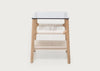 Fawn Side Table Oak & Grey Glass