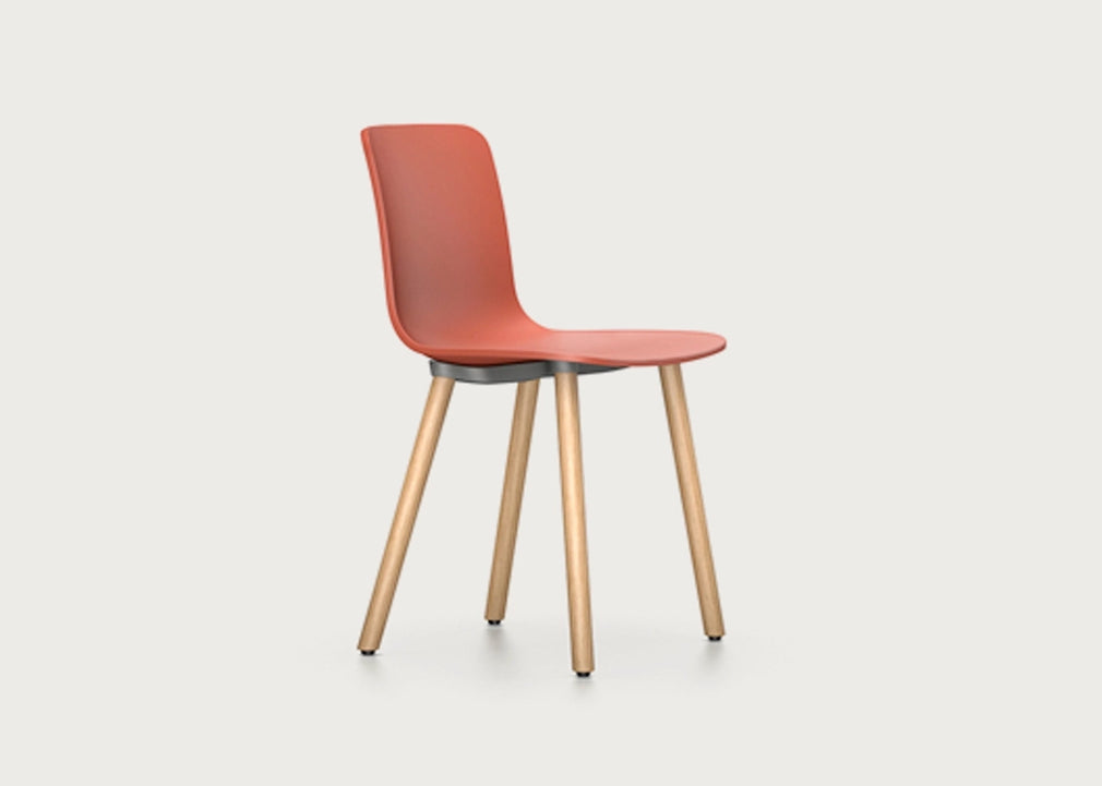 HAL RE Wood Chair Brick / Light Oak