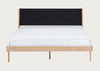 Fawn Bed in Oak and Black Cotton Webbing Double