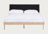Fawn Bed in Oak and Black Cotton Webbing Double