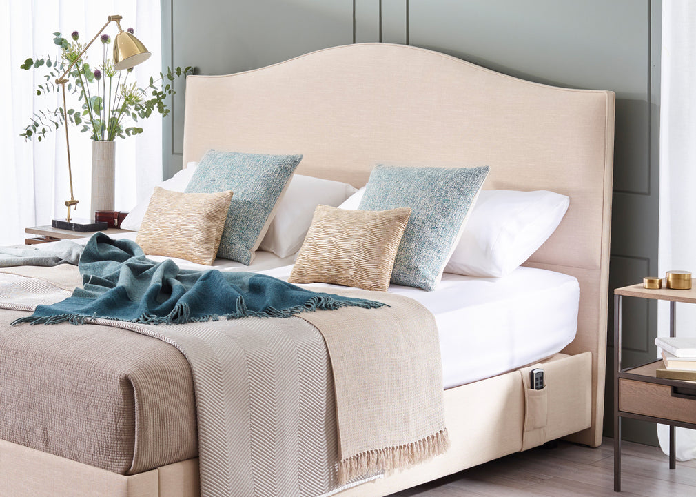 Iris Headboard Double / Chain Weave Fawn 750