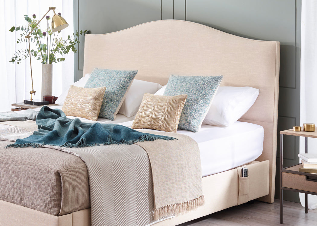 Iris Headboard Double / Chain Weave Fawn 750