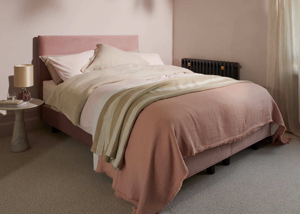 Muses Headboard Double / Chain Weave Fawn 750
