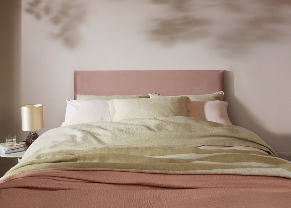 Muses Headboard Double / Chain Weave Fawn 750