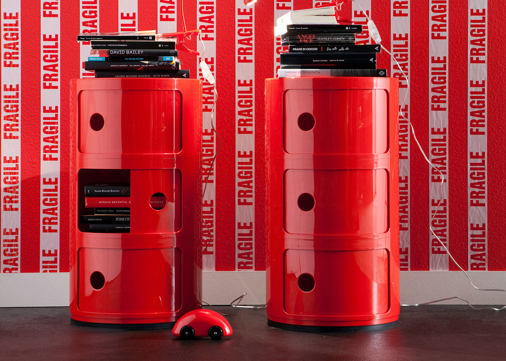Componibili Cabinet Red / 3 Elements
