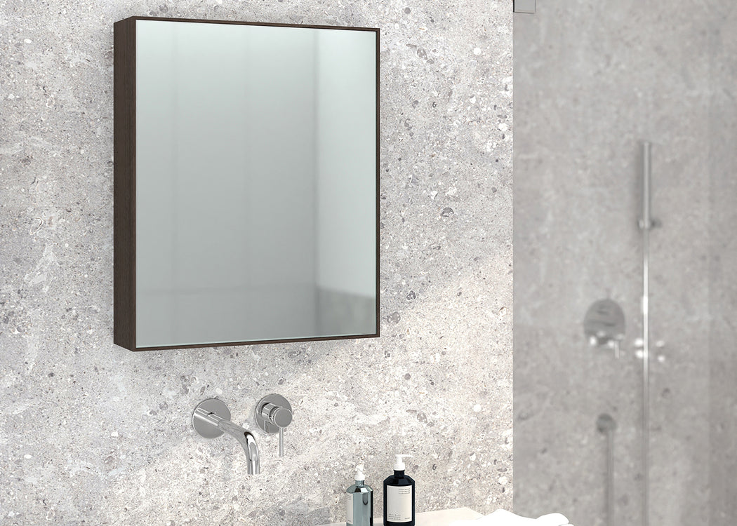 Slimline 550 Bathroom Wall Cabinet Slim Oak