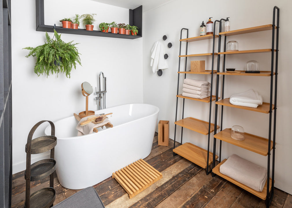 Wood Toilet Roll Box Natural Oak