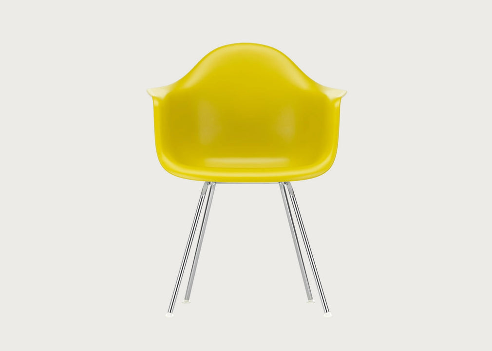 Eames Plastic Armchair RE DAX Ice Grey / Dax Basic Dark Powder