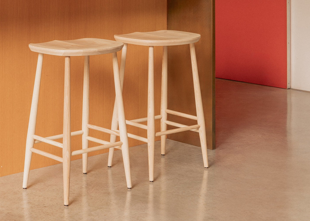 Counter Stool Clear Matt Ash