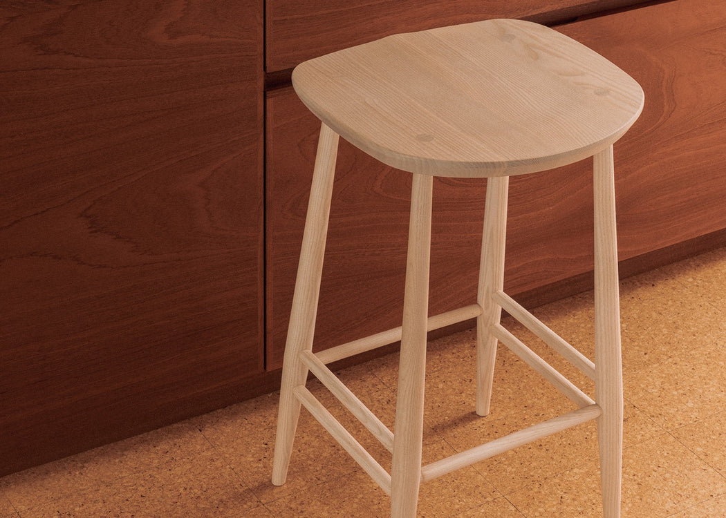 Counter Stool Clear Matt Ash