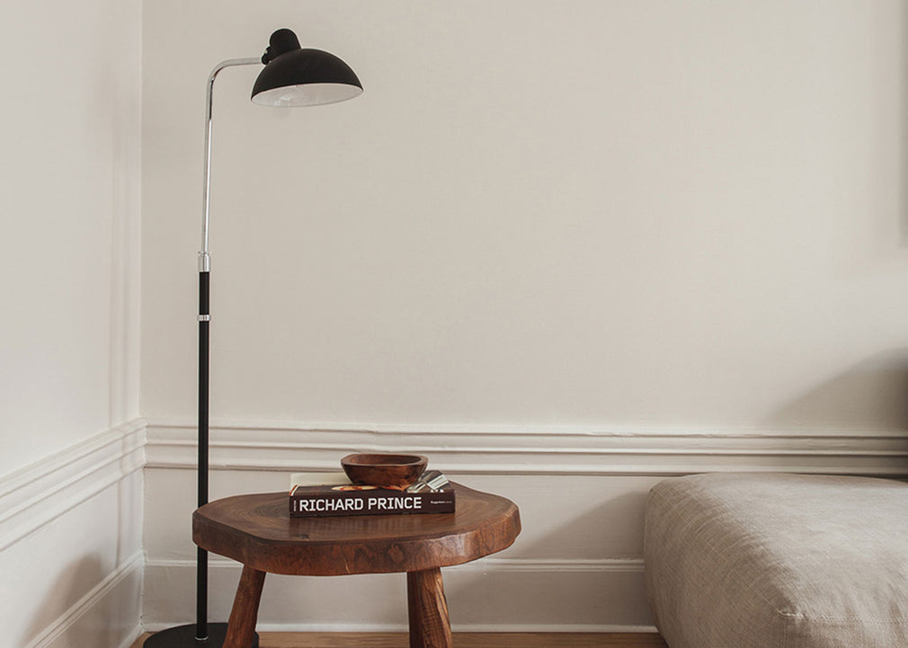 Kaiser Idell Luxus Floor Lamp White & Chrome