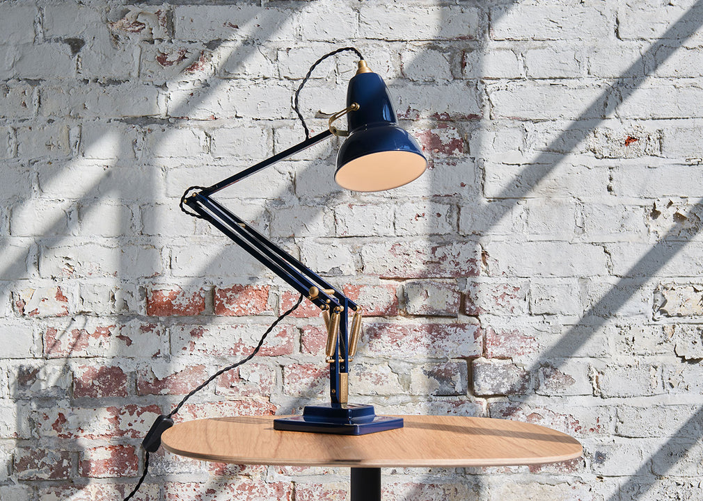 Original 1227 Brass Desk Lamp Elephant Grey