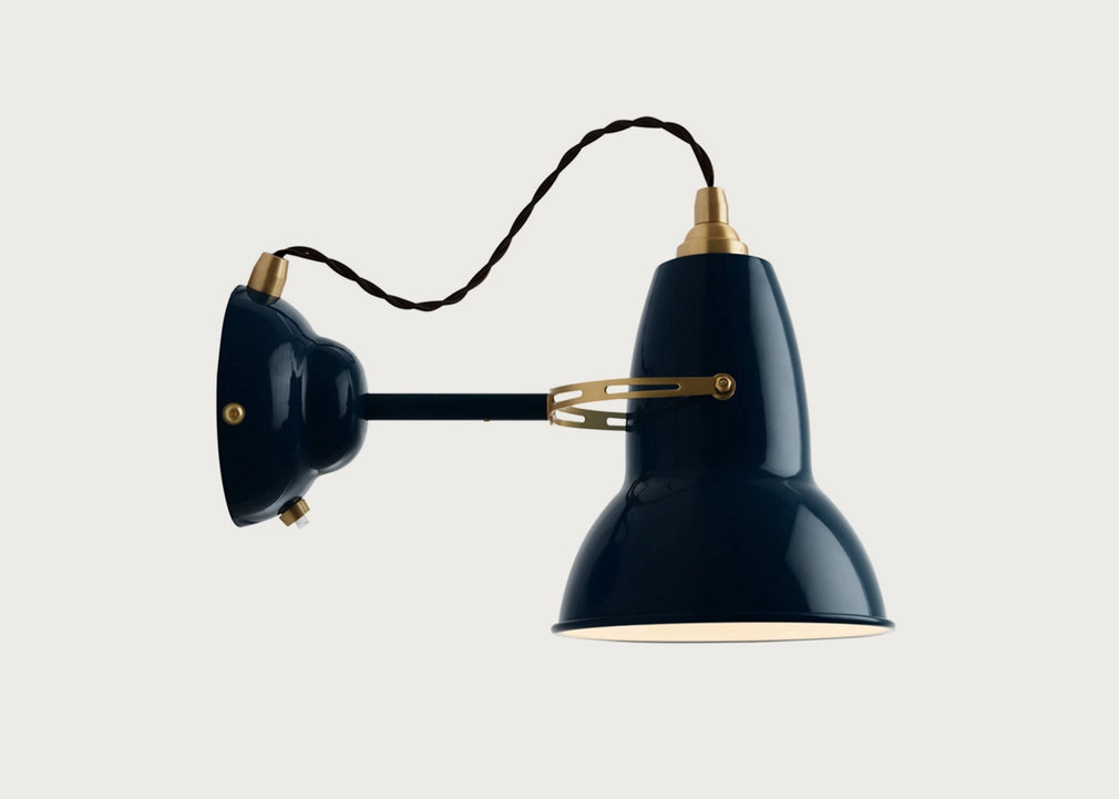 Original 1227 Brass Wall Light Elephant Grey