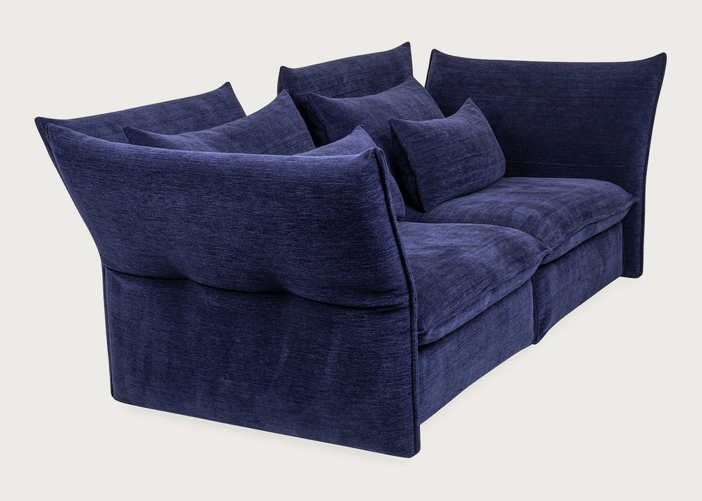 Mariposa 2 1/2 Seater Sofa Iroko Silver Grey