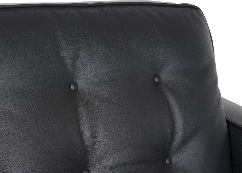 Hepburn Armchair Leather Grain Chocolate 066 / Natural