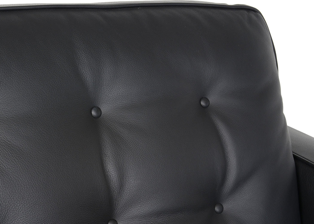 Hepburn Armchair Leather Grain Chocolate 066 / Natural