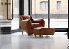 Balzac Footstool Utah Leather Russett