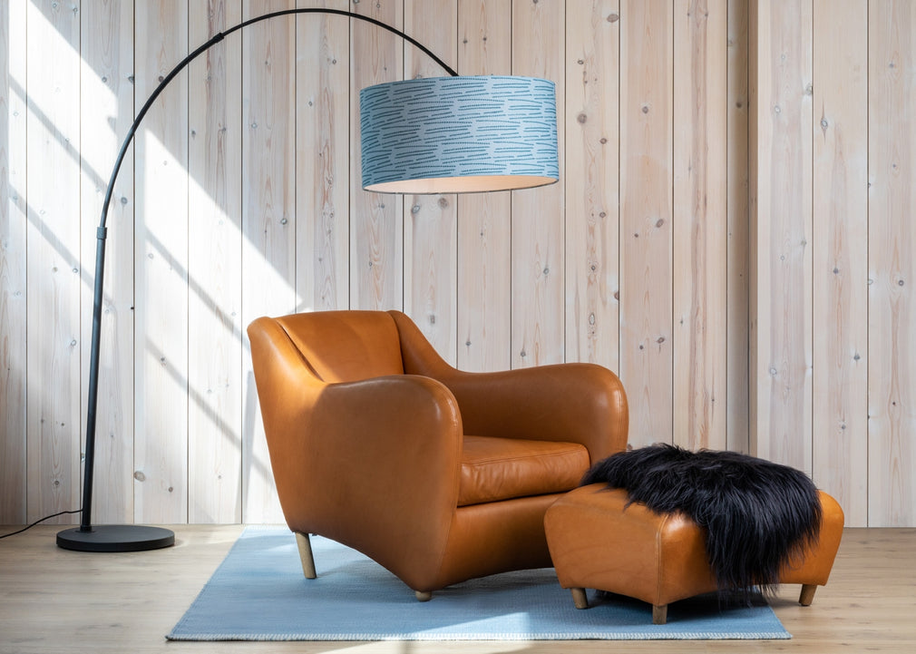 Balzac Footstool Utah Leather Russett