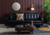 Hepburn 2 Seater Sofa Leather Grain Chocolate 066 / Natural