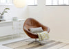 Hidde Swivel Armchair Yak Leather Brown