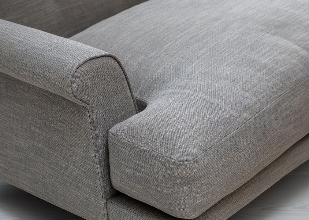 Oscar Formal 3 Seater Sofa Broad Weave Lagoon / Walnut