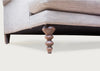 Oscar Standard 3 Seater Sofa Cotton Velvet Midnight / Walnut