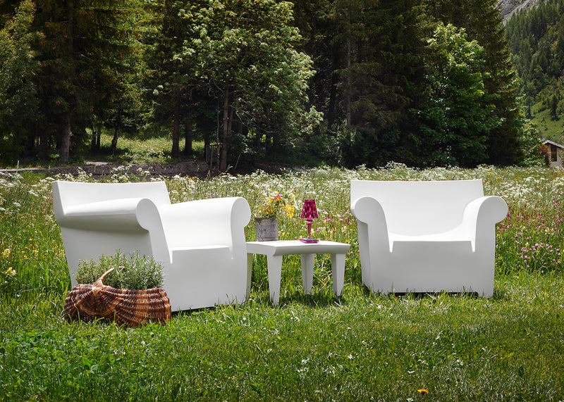Bubble Club Outdoor Side Table Zinc White