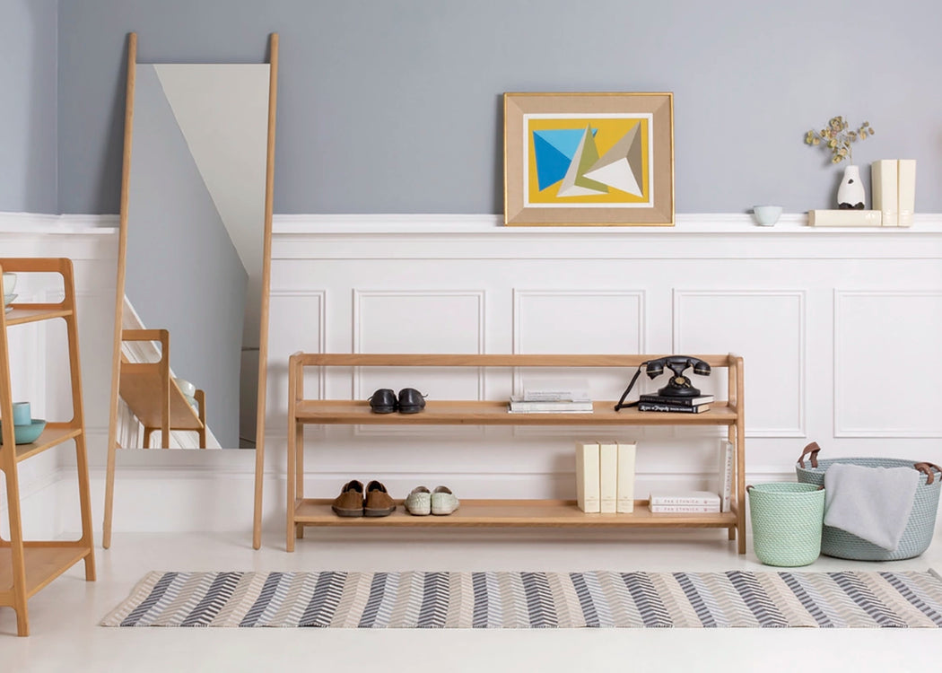 Agnes Long Shelving Unit Walnut