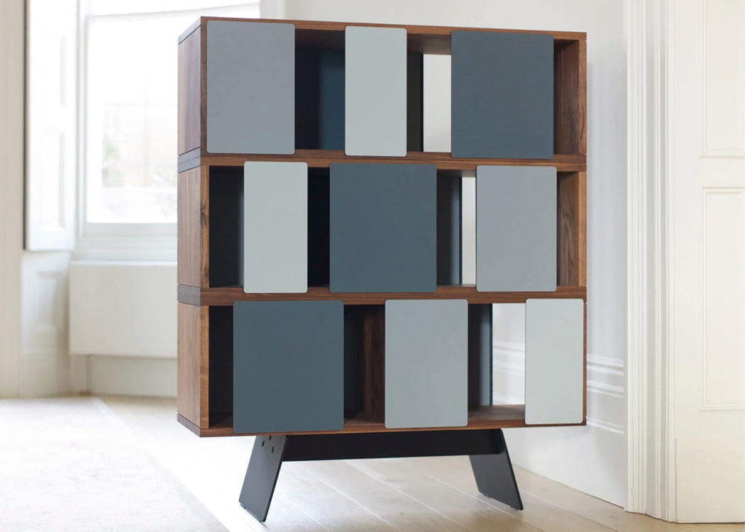 Different Trains Narrow Cabinet Walnut 3 Tier