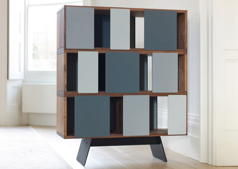 Different Trains Narrow Cabinet Walnut 3 Tier