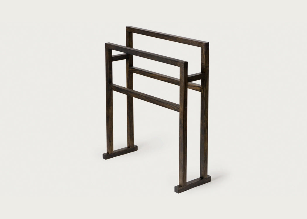 Wooden Freestanding Towel Rail Large Natural Oak